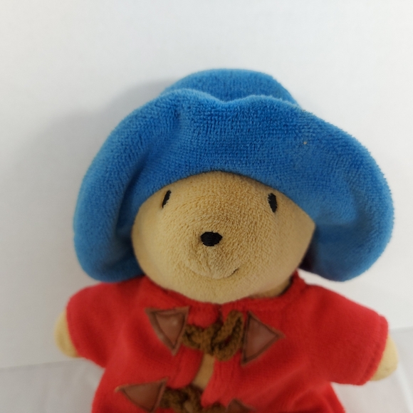 Vintage Eden Paddington Bear 8" Red Coat Blue Hat Plush Stuffed Animal Toy - Picture 2 of 6